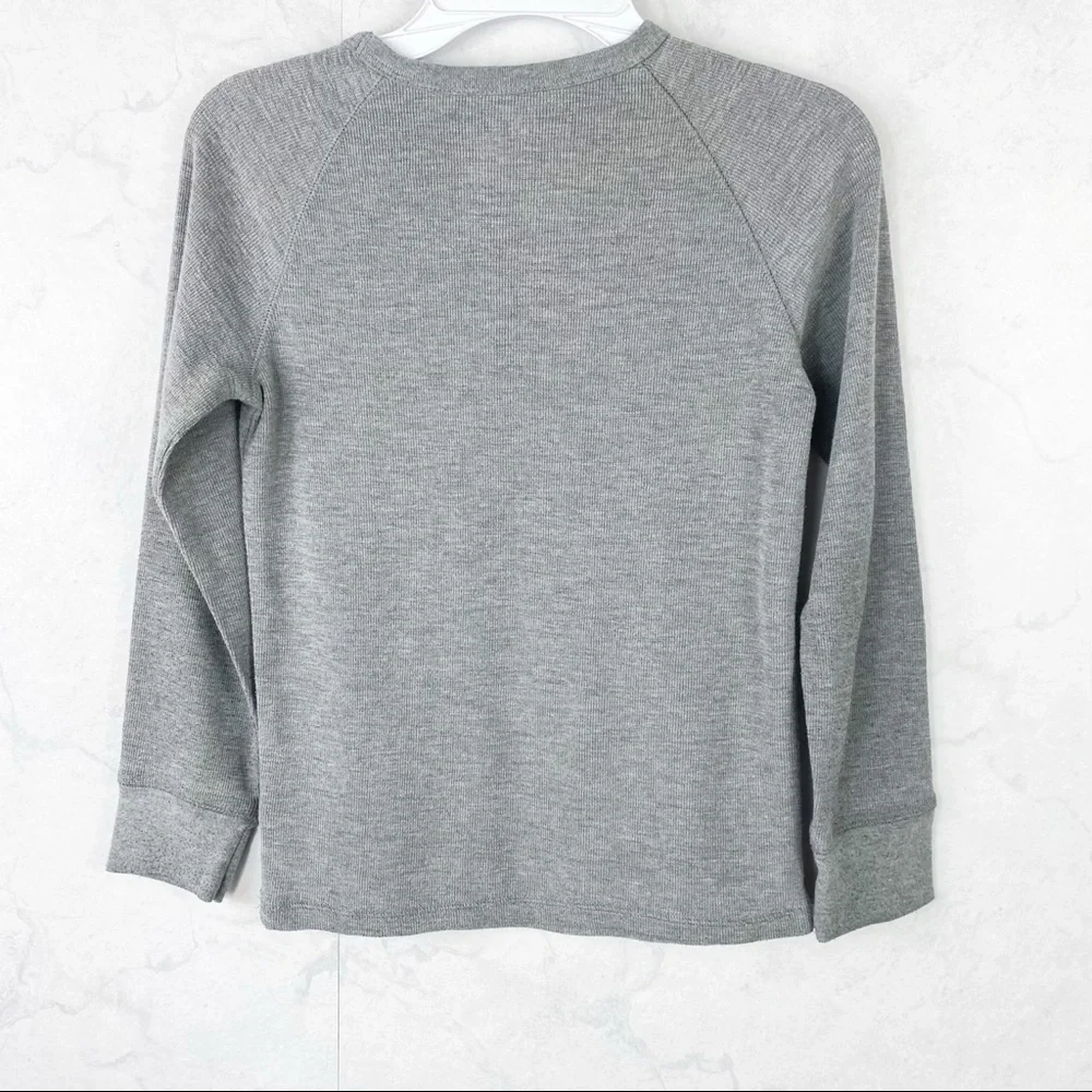 [Gap] Gray Ribbed Long Sleeve Tee